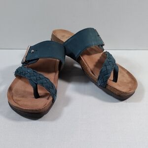 02400 Earth Origins Moroccan blue Nubuck Leather Onida sandals 9